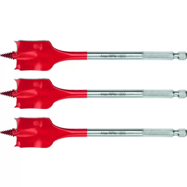 Hilti 3/4 in. x 6 in. High Speed Wood Spade Bits (3-Piece)