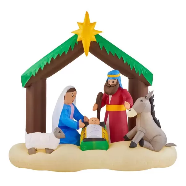 Home Accents Holiday 6.5 ft. LED Inflatable Nativity Scene