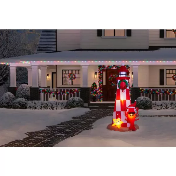 Home Accents Holiday 7.5 ft. Inflatable Lighthouse Scene