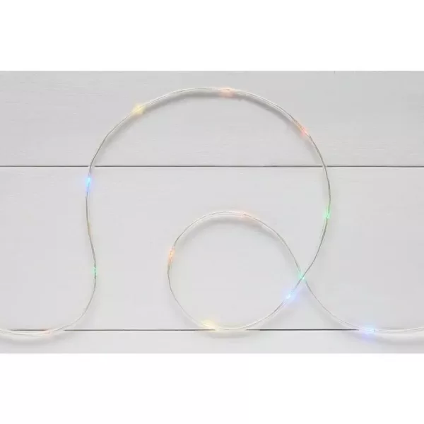 Home Accents Holiday 26 ft. 100-Light LED Multicolor Battery Operated Micro Dot Rope Light