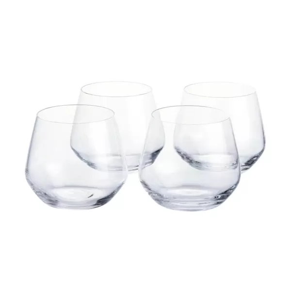 Home Decorators Collection Genoa 18.5 oz. Lead-Free Crystal Stemless Wine Glasses (Set of 4)