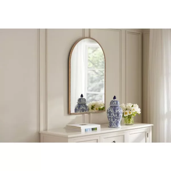 Home Decorators Collection Medium Arched Gold Antiqued Classic Accent Mirror (35 in. H x 24 in. W)