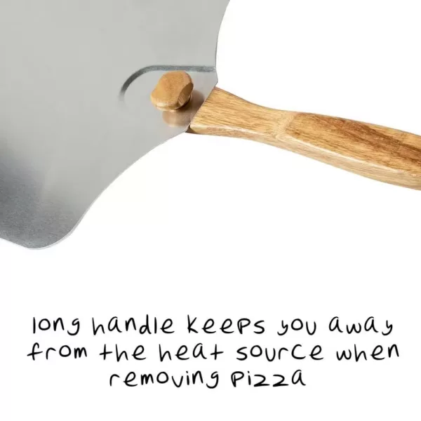 Honey-Can-Do Honey-Can-Do 14 in. x 16 in. Aluminum Foldable Pizza Peel with Wood Handle