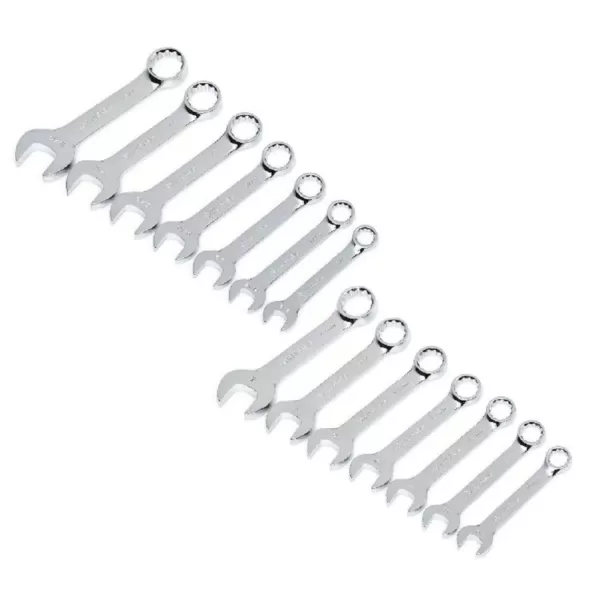 Husky SAE/MM Stubby Wrench Set (14-Piece)