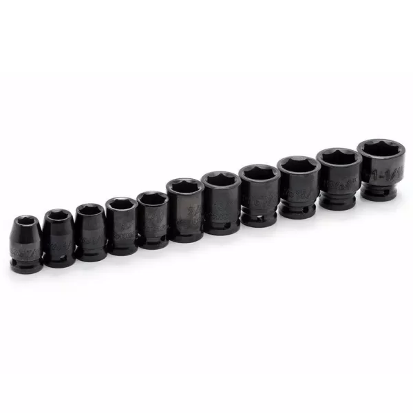 Husky 1/2 in. Drive Standard SAE Impact Socket Set (11-Piece)