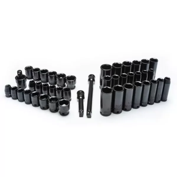 Husky 3/8 in. Drive SAE/MM Impact Set (44-Piece)