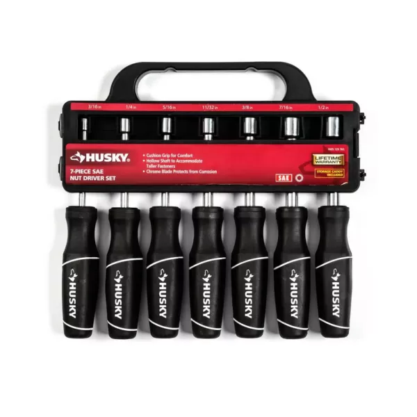 Husky SAE Cushion Grip Nut Driver Set (7-Piece)