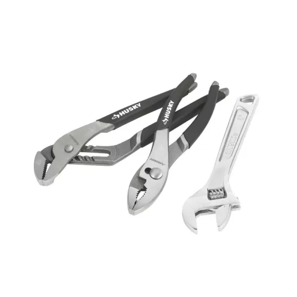 Husky Pliers and Wrench Set (3-Piece)