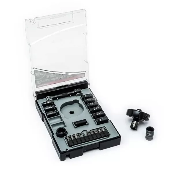 Husky 1/4 in. Drive Gimbal Ratchet and Universal Socket Set (25-Piece)