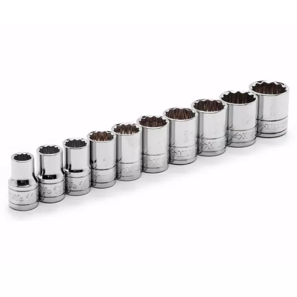 Husky 1/2 in. Drive Ratchet and SAE/MM Socket Set (22-Piece)