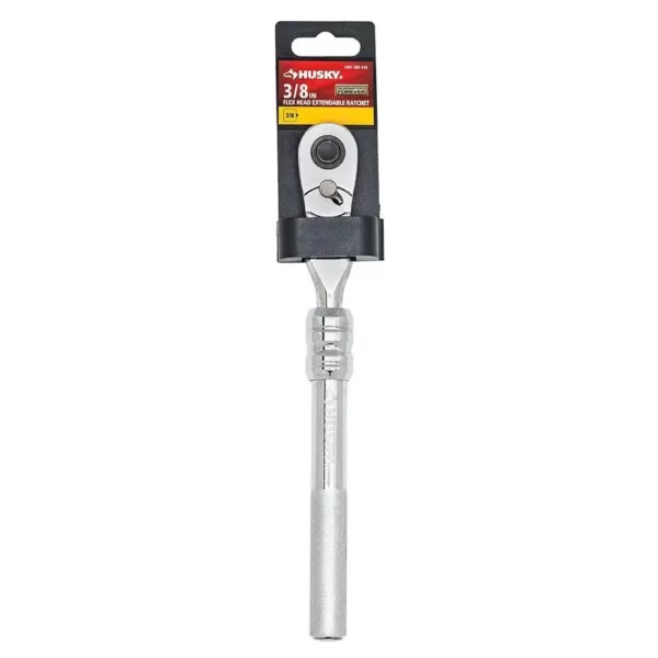 Husky 3/8 in. Flex-Head, Extendable Ratchet