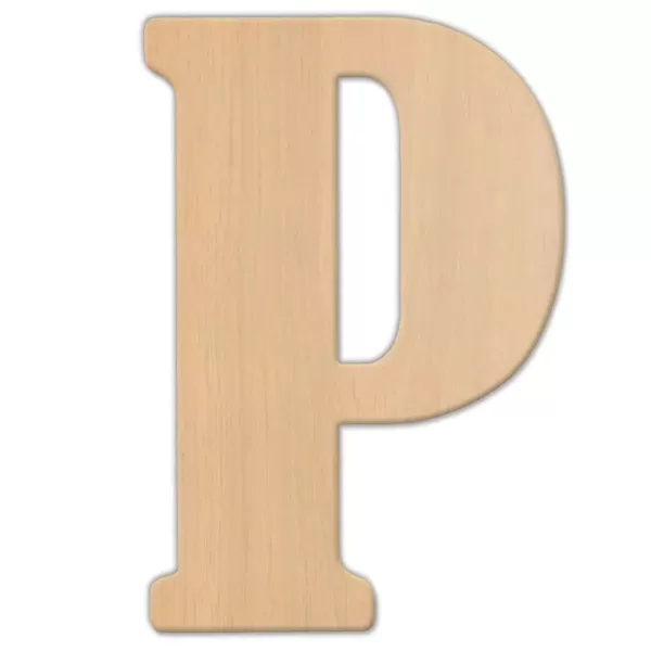 Jeff McWilliams Designs 23 in. Oversized Unfinished Wood Letter (P)