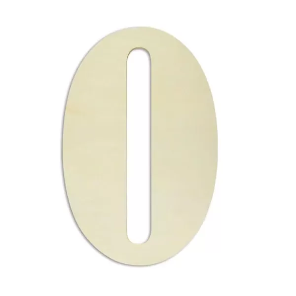 Jeff McWilliams Designs 18 in. Oversized Unfinished Wood Number "0"