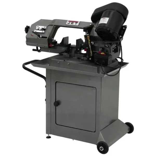 Jet 1/2 HP 5 in. x 6 in. Mitering Metalworking Horizontal Band Saw with Closed Stand, 3-Speed, 115/230-Volt, HBS-56S