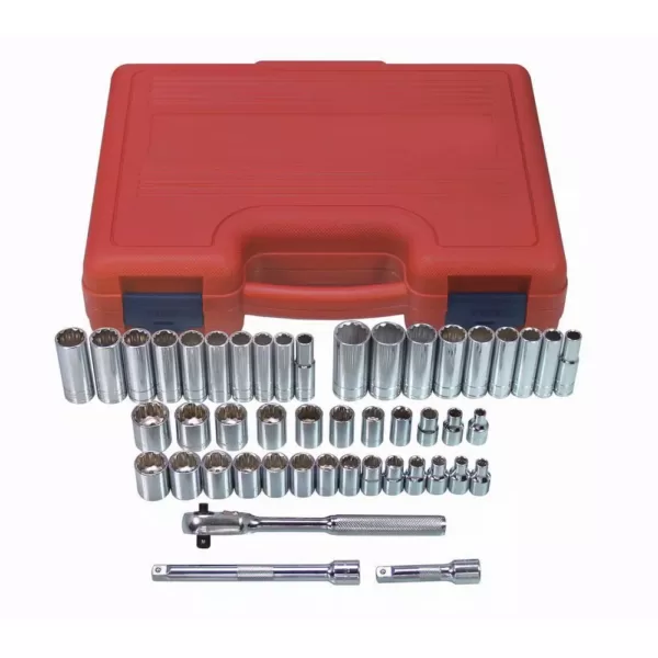 K Tool International Socket Set 3/8 Drive 12-Point (47-Piece)