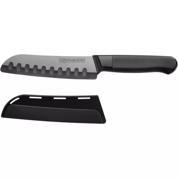 KitchenAid 4-Piece Ceramic Cutlery Set in Stone in Black