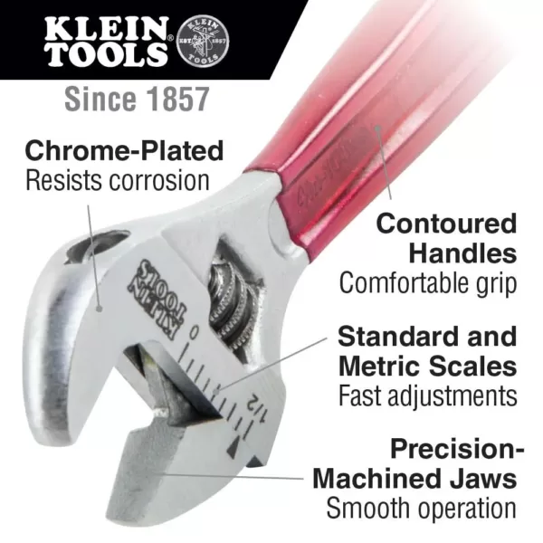 Klein Tools 1-5/16 in. Extra Capacity Adjustable Wrench