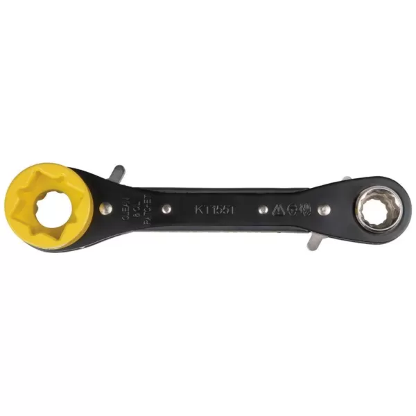 Klein Tools 5-in-1 Ratcheting Lineman's Wrench