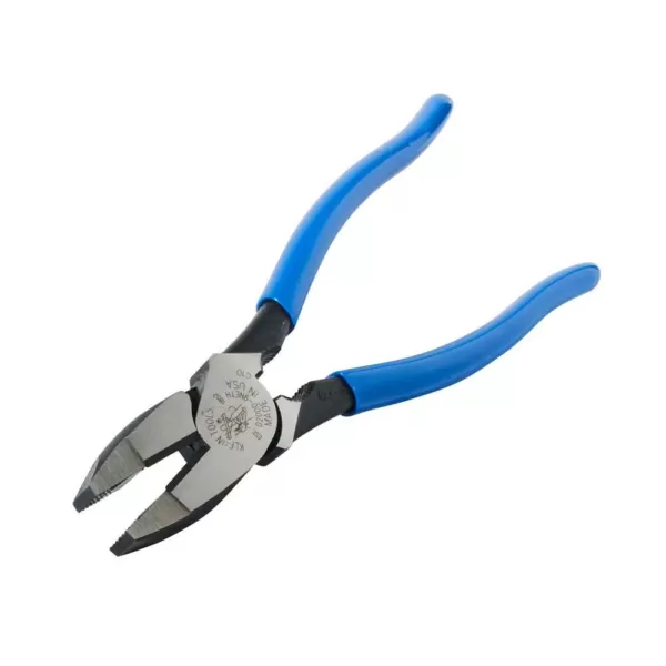 Klein Tools 9 in. Lineman's Bolt-Thread Holding 2000 Series High-Leverage Side Cutting Pliers