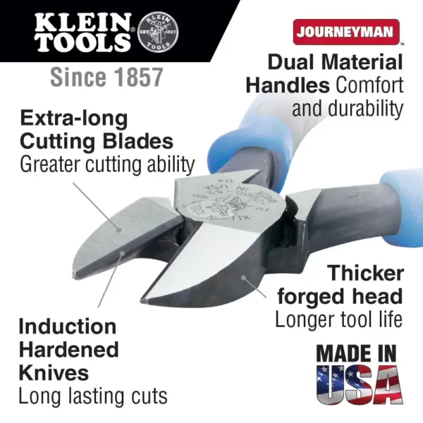 Klein Tools 9 in. Journeyman Heavy Duty Diagonal Cutting Pliers