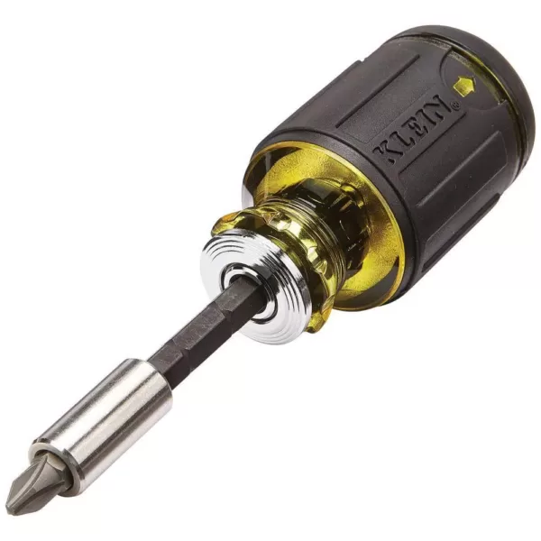 Klein Tools 8-in-1 Multi-Bit Adjustable Length Stubby Screwdriver