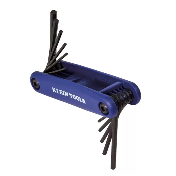 Klein Tools SAE/Metric Grip-It Folding Hex Key Set (12-Piece)