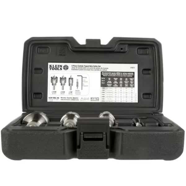 Klein Tools 4-Piece Carbide Hole Cutter Set