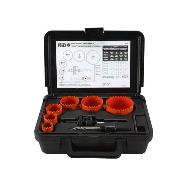 Klein Tools Bi-Metal Hole Saw Kit (8-Piece)