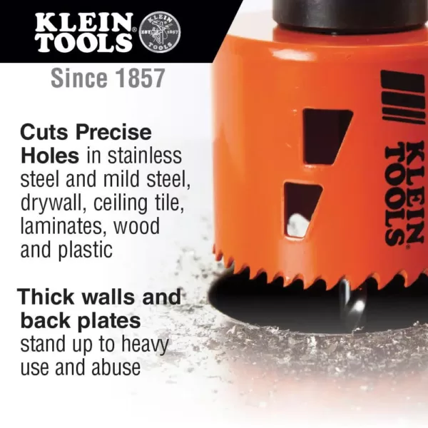 Klein Tools Electrician's Hole Saw Kit with Arbor (3-Piece)