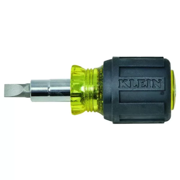 Klein Tools Stubby Multi-Bit Screwdriver/Nut Driver- Cushion Grip Handle