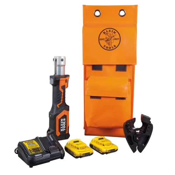 Klein Tools Battery-Operated ACSR Cutter with Two 2 Ah Batteries Charger and Bag