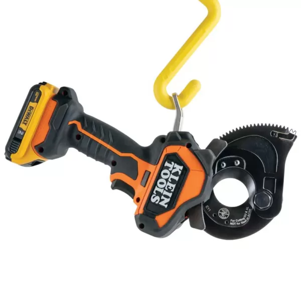 Klein Tools Battery-Operated Cu/Al Closed-Jaw Cutter with Two 2 Ah Batteries Charger and Bag