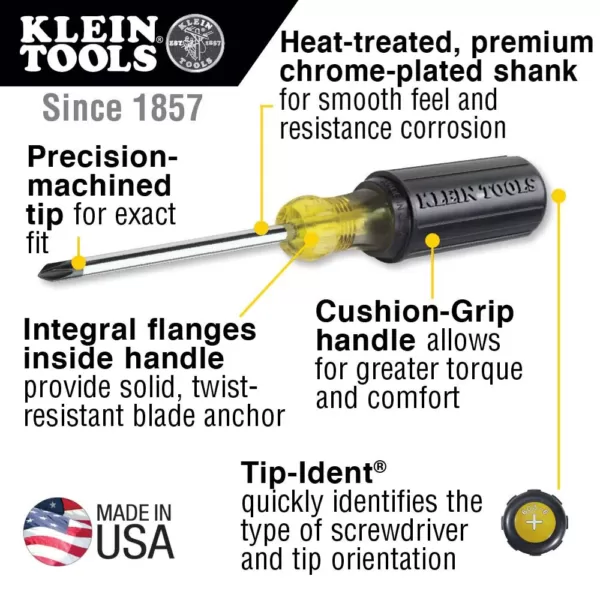 Klein Tools 7-Piece Assorted Screwdriver Set with Cushion Grip Handles