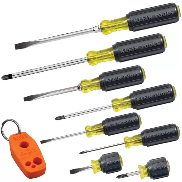 Klein Tools Screwdriver Set Plus Magnetizer, Cushion-Grip, 8-Piece