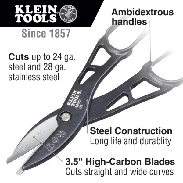 Klein Tools 12 in. Tin Snips