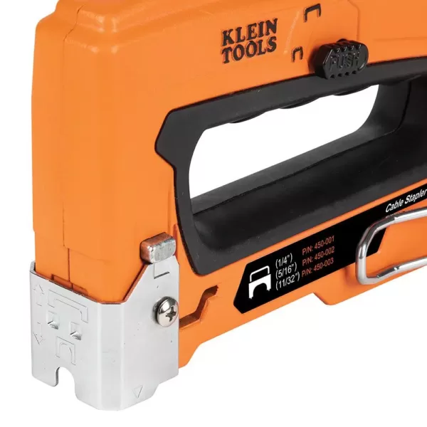 Klein Tools Loose Cable Stapler with 19/32 in. x 11/32 in. Insulated Staples (300-Pack)