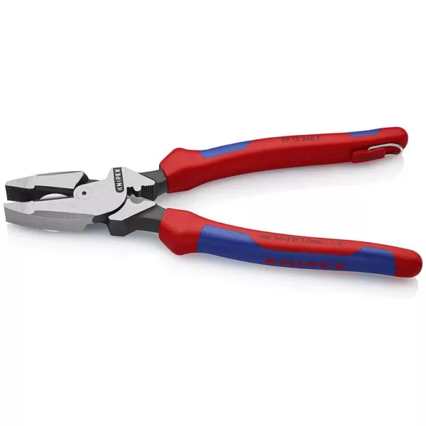 KNIPEX 9-1/2 in. Ultra-High Leverage Lineman's Pliers with Fish Tape Puller, Crimper and Tether Attachment