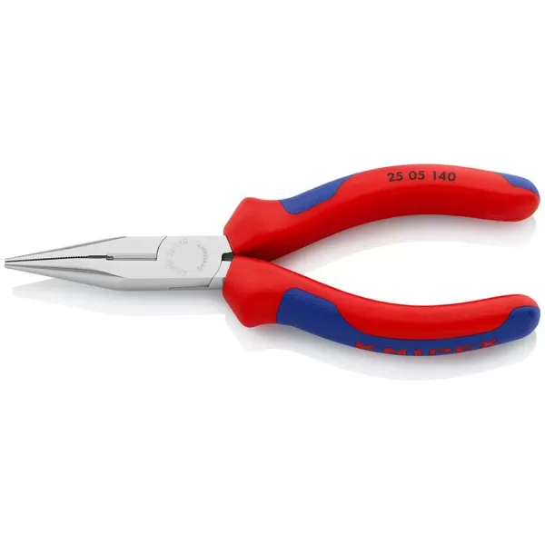 KNIPEX 5-1/2 in. Long Nose Pliers with Cutter Comfort Grip and Chrome Plating