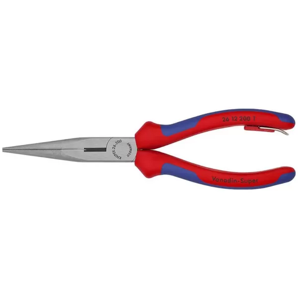 KNIPEX 8 in. Long Nose Pliers with Dual-Component Comfort Grips and Tether Attachment