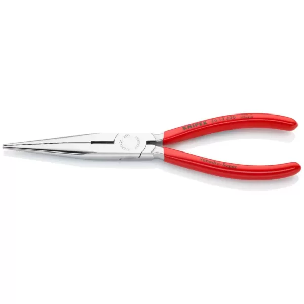 KNIPEX 8 in. Long Nose Pliers with Cutter and Chrome Plating