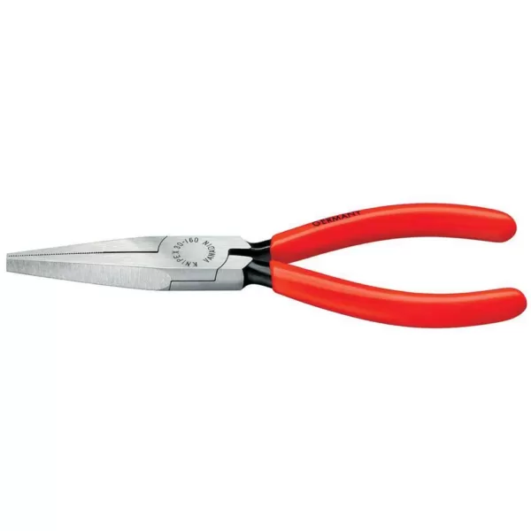 KNIPEX 6-1/4 in. Long Nose Pliers-Flat Tips