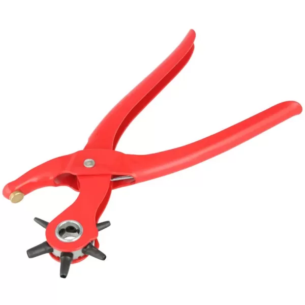 KNIPEX Heavy Duty Forged Steel Revolving Punch Pliers with Red Powder Coating