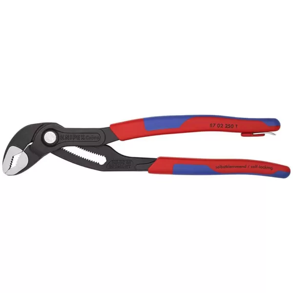 KNIPEX 10 in. Cobra Pliers with Dual-Component Comfort Grips and Tether Attachment