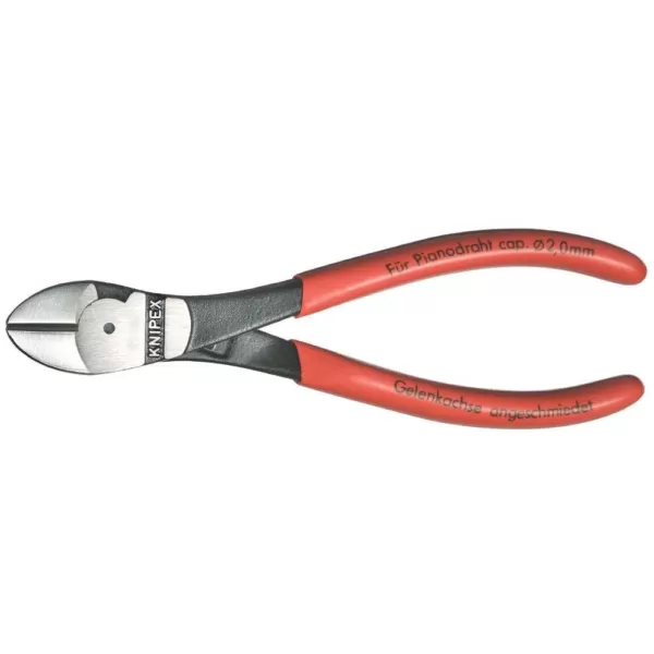 KNIPEX Heavy Duty Forged Steel 6-1/4 in. High Leverage Diagonal Cutters with 64 HRC Cutting Edge