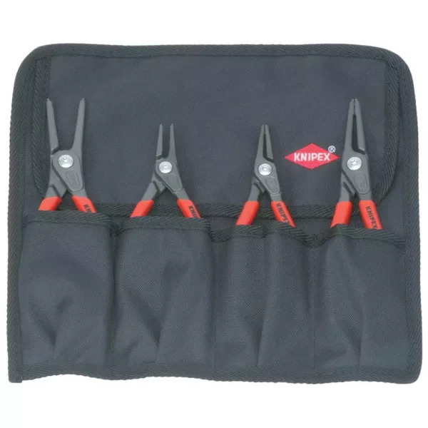 KNIPEX Precision Snap Ring Pliers Set in Tool Roll (4-Piece)