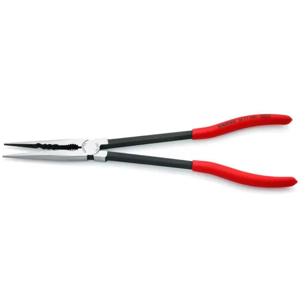 KNIPEX 11 in. Extra Long Straight and Angled Needle Nose Pliers Set with Storage Pouch