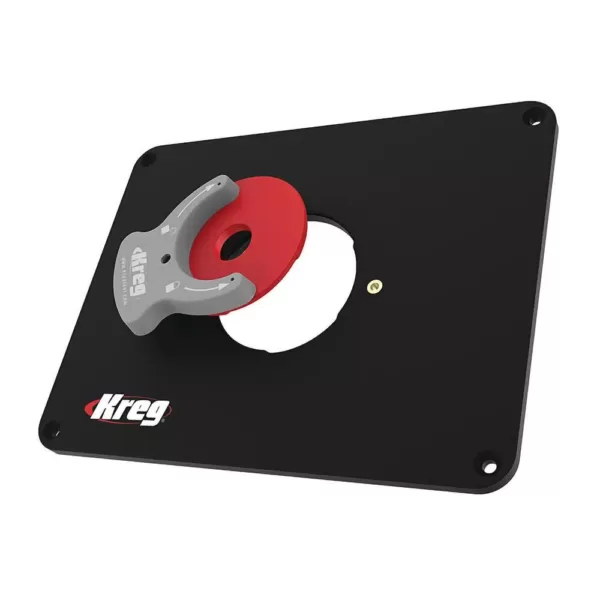 Kreg Precision Router Table Insert Plate with Level-Loc Rings (Non Predrilled)