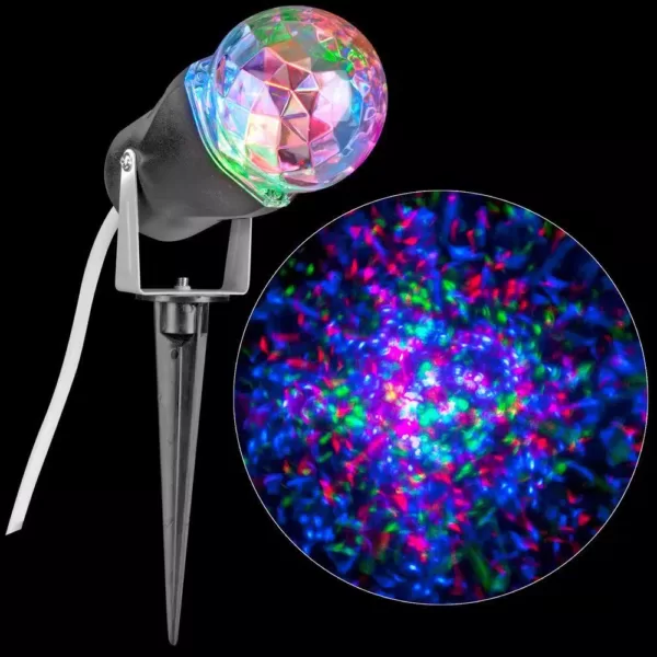 LightShow 10 in. Red Green Blue Projection Kaleidoscope Spotlight Stake