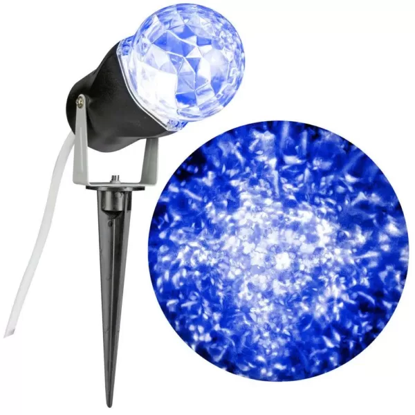 LightShow Icy Blue Projection Kaleidoscope Spotlight Stake