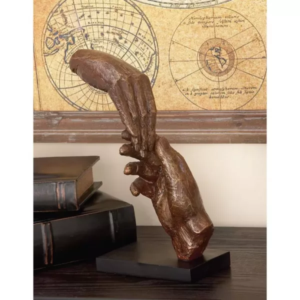 LITTON LANE 12 in. x 6 in. The Connecting Hands Decorative Figurine in Colored Polystone